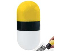 Tampon à rouleau confidentiel double tête pour protection contre le vol identité cache indirizzo et données personnelles formato compact 3x3x6.5 cm PP léger