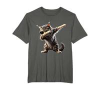 Tamponando Il Motivo Del Gatto Maine Coon Cool Pets Maglietta