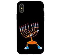 Tamponando Menorah Hanukkah Danza Chanukah Ragazze Ragazzi Custodia per iPhone X/XS