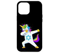 Tamponando Unicorno Hanukkah Ebraico Danza Chanukah Bambini Custodia per iPhone 12 Pro Max