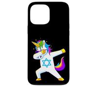 Tamponando Unicorno Hanukkah Ebraico Danza Chanukah Bambini Custodia per iPhone 13 Pro Max