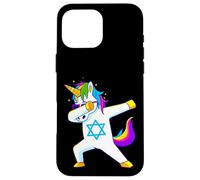 Tamponando Unicorno Hanukkah Ebraico Danza Chanukah Bambini Custodia per iPhone 16 Pro Max