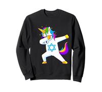 Tamponando Unicorno Hanukkah Ebraico Danza Chanukah Bambini Felpa