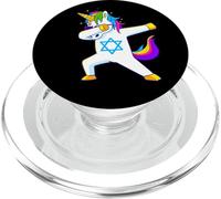 Tamponando Unicorno Hanukkah Ebraico Danza Chanukah Bambini PopSockets PopGrip per MagSafe