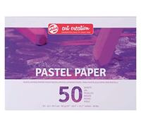 Talens Art Creation Carta Pastello Formato A3, 100 g, 50 Fogli, FSC-Mix, Tela, Bianco, 29.8 x 42 x 0.9 cm, unità