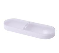 Tampone di cotone per trucco 2 griglie Tamponi di cotone Scatola di immagazzinaggio Cosmetici Contenitore di gioielli Portatile Viaggio Antipolvere Trucco Custodie da viaggio, bianco