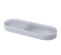 Tampone di cotone per trucco 2 griglie Tamponi di cotone Scatola di immagazzinaggio Cosmetici Contenitore di gioielli Portatile Viaggio Antipolvere Trucco Custodie da viaggio, Grigio