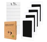 Tampone di inchiostro per impronte di mani e piedi del bambino, kit senza inchiostro, set da 4 stampe per naso di cane senza inchiostro, set portatile per stampa di piedi di animali domestici