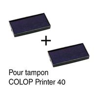 Tampone di inchiostro per timbro COLOP Printer 40, 59 x 23 mm, 2 pezzi Nero