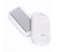 Tampone di inchiostro pigmentato metallico, lavabili, per album di ritagli, timbri in gomma, biglietti, carta, legno, tessuto, 9,4 x 5,3 cm (argento)