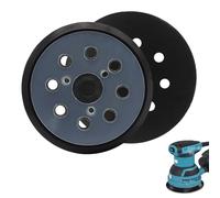 Tampone di levigatura da 125 mm 8 Fori Platorello a Strappo Levigatrice 2 Pezzi Levigatrice con Gancio E Anello Compatibile for Makita BO5021 BO5031 BO5041 M9204 BBO180 DBO180 MT924