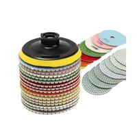 Tampone di lucidatura diamantato, Dischi diamantati for lucidatura 16 pezzi da 4 pollici 100 mm bagnato asciutto for granito cemento marmo pietra piastrelle