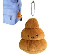 Tampone di peluche a forma di cacca bambola ripiena, portachiavi di peluche, portachiavi di regalo di compleanno divertenti di cartone animato, ciondoli per sacchetti da scuola