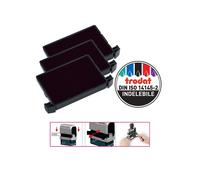 Trodat Tamponi di ricambio Printy 6/4750 – Cuscinetto inchiostrato nero – Blister 3 pezzi