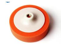 Tampone di Spugna Con Platorello Anello M14 per Lucidatura 115-125-150-180mm Tipo Duro Tampone Lucidante Auto Carrozzeria Moto Lucidatrice Rotorbitale Cera (180mm)