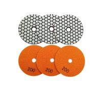 Tampone diamantato per lucidatura 6 pezzi/confezione di dischi abrasivi flessibili in resina for lucidatura a secco, granito, marmo, 100 mm(Grit 200)