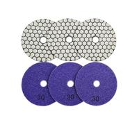 Tampone diamantato per lucidatura 6 pezzi/confezione di dischi abrasivi flessibili in resina for lucidatura a secco, granito, marmo, 100 mm(Grit 30)