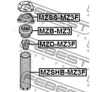 Tampone in gomma balestra Assale anteriore MZD-MZ3F FEBEST per MAZDA FORD