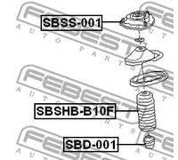 Tampone in gomma balestra Assale anteriore SBD-001 FEBEST per SUBARU LEGACY I XV