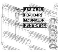 Tampone in gomma balestra Assale posteriore FD-CB4R FEBEST per FORD MAZDA