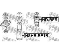 Tampone in gomma balestra Assale posteriore HD-RFR FEBEST per HONDA MAZDA