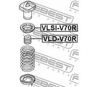 Tampone in gomma balestra Assale posteriore VLD-V70R FEBEST per VOLVO FORD