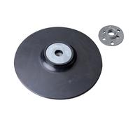 TAMPONE IN GOMMA PLATORELLO PER TRAPANO 180 mm FILETTATO M14 FORO 16mm VALEX