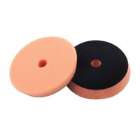 Tampone in spugna da 7,6 cm per lucidatrici rotative e orbitali, opzioni a grana grossa, media, fine (rosa rosso/arancione/nero) - segni abrasivi, antigraffio (B)
