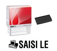 Tampone inchiostrante Saisi le COLOP Printer 20, 38 x 14 mm Nero