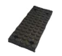 Tampone laterale universale per Smontagomme, Gomma Nera, 320x115x20mm, Rettangolare Scanalato, Compatibile con Omcn Ravaglioli Werther