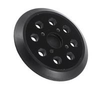 Tampone Levigatore a Strappo 5 Pollici, 8 Fori, 4 Aperture | PU Espanso Nero, Ricambio per Carteggiatrice Orbitale, Presa della Carta Abrasiva, Aspirazione Polvere