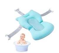 Tampone per cuscino da bagno per neonato, tappetino pieghevole regolabile con fibbie, cinture di sicurezza | Pilloper di supporto per il bagno anti-diluvio per il comfort della vasca da bagno neonato