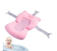 Tampone per cuscino da bagno per neonato, tappetino pieghevole regolabile con fibbie, cinture di sicurezza | Pilloper di supporto per il bagno anti-diluvio per il comfort della vasca da bagno neonato
