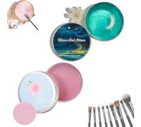 Tampone per la pulizia dei pennelli da trucco in silicone con sapone, sapone solido 2 in 1, per la pulizia profonda dei pennelli da trucco, delicato e privo di residui (2 pezzi)