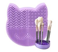 Tampone per la pulizia dei pennelli per il trucco - Strumenti di bellezza in silicone a forma di gatto - tamponi per il trucco - per spugne e nappe Viaggio Casa Salon Lavabo Donne Ragazze Est