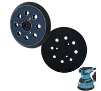 Tampone per levigatrice 125mm con 8 fori e 3 fori di fissaggio, platorello ricambio compatibile con levigatrici 5 pollici, facile installazione, ideale per levigatura con sistema di aspirazi