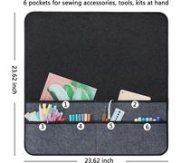 Tampone per macchina da cucire in feltro pieghevole 60x60 cm con sei scomparti p