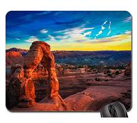 Tampone per Mouse, Arches National Park Utah Clouds Sunset Dusk Gaming Pad Confortevole Tappetino Mouse Pad Ergonomico Mouse Pad per Notebook Computer 25X30Cm