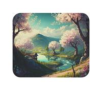 Tampone per Mouse, Cherry Tree Stream River Mouse Pad Pratica Mousepad Lavabile Tappetino Mouse per Gaming Computer 25X30Cm