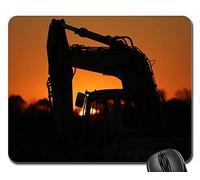 Tampone per Mouse, Excavators Construction Machine Evening Sunset Site Mouse Pad Antipolvere Tappeto Mouse Ergonomico Tappetino per Il Mouse da Gioco per Laptop Ufficio 25X30Cm