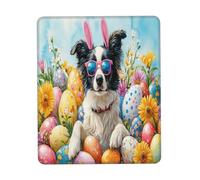 Tampone per Mouse, Happy Easter Day Border Collie Dog Puppy Dog Mouse Pad Confortevole Gaming Mousepad Lavabile Mousepad per Gamers Gaming 25X30Cm