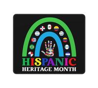 Tampone per Mouse, Hispanic Heritage Month Tappetino per Il Mouse da Gioco Base in Gomma Gaming Mousepad Antiscivolo Gaming Pad per Casa Gamers 25X30Cm