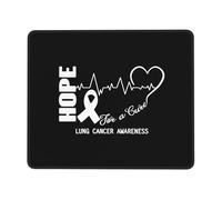 Tampone per Mouse, Hope for A Lung Cancer Awareness Tappetino Mouse Pad Antisfilacciamento Gaming Pad Lavabile Tappetino Mouse per Computer Notebook 25X30Cm