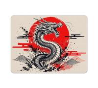 Tampone per Mouse ing Dragon with Rising Sun Tappeto Mouse Ufficio 25x30cm | Antisfilacciamento Tappetino per il Mouse Antipolvere Tappetino per Mouse Computer Casa