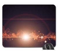 Tampone per Mouse, Sunset Panorama Dawn Darkness Light Lines Star Tappetino Mouse Pad Liscia Tappetini per Il Mouse Bordi Cuciti Tappetini per Il Mouse da Gioco per Notebook Computer 25X30Cm