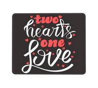 Tampone per Mouse Wedding Lettering Two Hearts Tappetino Mouse Ufficio