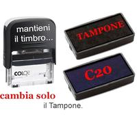 Tampone per timbri autoinchiostranti per Colop C20 -ricambio universale per timbri di varie misure senza dover sostituire l'intero timbro