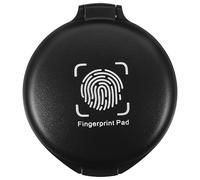 Tampone per Timbro Portatile Rotondo Blu in Spugna ABS, Rapido | Documenti e Timbri in Gomma, Verifica e Operazioni Bancarie, Compatto per Contabili e Addetti