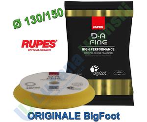 Tampone Spugna per Lucidatura Auto Ø 130/150 FINE GIALLO RUPES Velcrato 9.DA150M