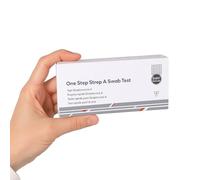 Tampone Streptococco A | Strep A Test Rapido | Tampone Faringeo Streptococco | Marchio CE | Per Adulti e Bambini | Kit Autodiagnosi a Casa con Abbassalingua | Registrato al Ministero della Salute